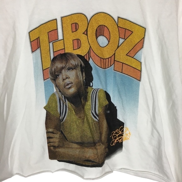 HIP HOP ROYALTY Crop Graphic Tee T Shirt T BOZ Oversized Fit Short Sleeve Large - Picture 2 of 11